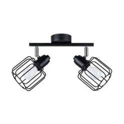 Plafonnier en acier 2 lampes 27x17x19cm Sollux