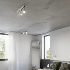 Plafonnier en acier 1 lampes 8x8x20cm Sollux