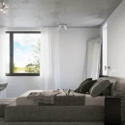 Plafonnier en acier 1 lampes 8x8x20cm Sollux