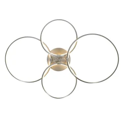 Plafonnier en acier avec LED à intensité variable 3 niveaux 4 lumières - Joaniqa
