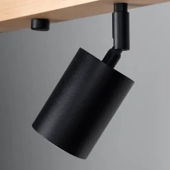 Plafonnier en acier/bois 4 lampes 96x65x17.5cm Sollux