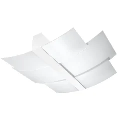 Plafonnier en acier/verre 3 ampoules 4000K - 61x53x7cm Sollux