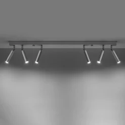 Plafonnier en aluminium 6 lampes 100x3x20cm Sollux