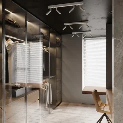 Plafonnier en aluminium 6 lampes 100x3x20cm Sollux