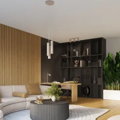 Plafonnier en aluminium 4 lampes 81x6.5x16.5cm Sollux