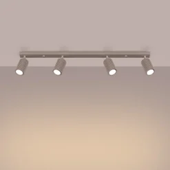 Plafonnier en aluminium 4 lampes 81x6.5x16.5cm Sollux