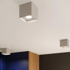 Plafonnier en aluminium 1 lampes 10x10x10cm Sollux