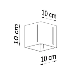 Plafonnier en aluminium 1 lampes 10x10x10cm Sollux
