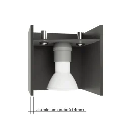 Plafonnier en aluminium 1 lampes 10x10x10cm Sollux