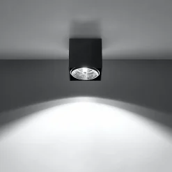 Plafonnier en aluminium 1 lampes 12x12x11cm Sollux