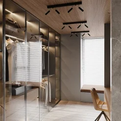 Plafonnier en aluminium 2 lampes 25x3x20cm Sollux