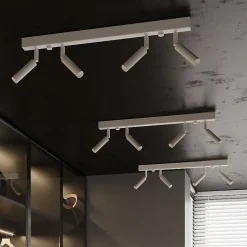 Plafonnier en aluminium 2 lampes 25x3x20cm Sollux