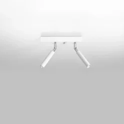 Plafonnier en aluminium 2 lampes 25x3x20cm Sollux