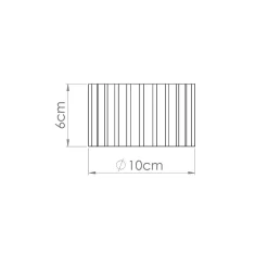 Plafonnier en aluminium 1 lampes 10x10x10cm Sollux