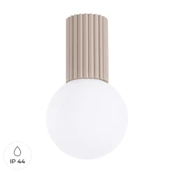 Plafonnier en aluminium/verre 1 lampes 12x12x21cm Sollux