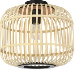 Plafonnier en bambou bois clair E27 28W Ø34 Eglo, Hanoi