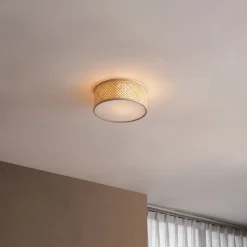 Plafonnier en bambou oriental naturel 30 cm - Tremmo