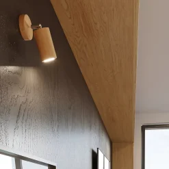 Plafonnier en bois 4 ampoules 3000K - 80x5x20cm Sollux