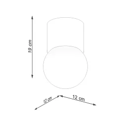 Plafonnier en bois 1 ampoule 3000K - 12x12x19cm Sollux