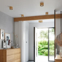 Plafonnier en bois 2 ampoules 3000K - 27x14x10cm Sollux