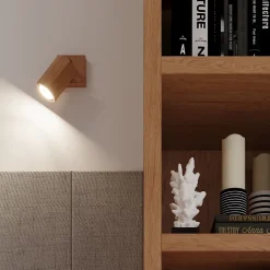 Plafonnier en bois 6 ampoules 3000K - 120x5x20cm Sollux