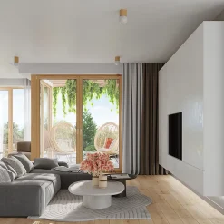 Plafonnier en bois 1 ampoule 4000K - 12x12x23cm Sollux