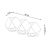 Plafonnier en bois 3 ampoules 4000K - 36x12x12cm Sollux