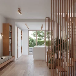 Plafonnier en bois 2 ampoules 4000K - 30x5x20cm Sollux