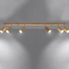 Plafonnier en bois 6 ampoules 3000K - 120x5x20cm Sollux