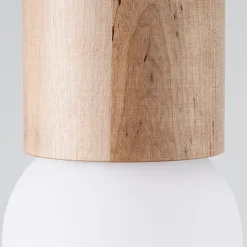 Plafonnier en bois 1 lampes 12x12x23cm Sollux