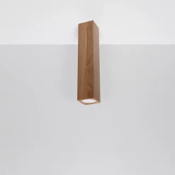 Plafonnier en bois 1 lampes 6x6x30cm Sollux