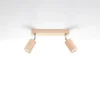 Plafonnier en bois 2 lampes 30x5x20cm Sollux