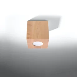 Plafonnier en bois 1 lampes 10x10x10cm Sollux