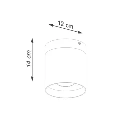Plafonnier en bois/aluminium 1 ampoule 3000K - 12x12x14cm Sollux