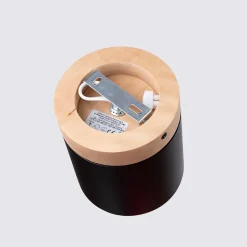 Plafonnier en bois/aluminium 1 ampoule 3000K - 12x12x14cm Sollux