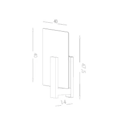 Plafonnier en bois/verre 2 ampoules 3000K - 40x14x47.5cm Sollux