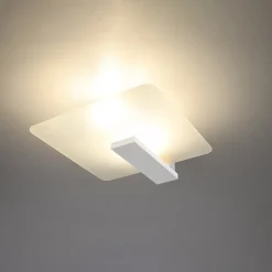 Plafonnier en bois/verre 2 lampes 40x14x47.5cm Sollux