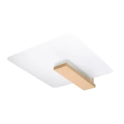 Plafonnier en bois/verre 2 lampes 40x14x47.5cm Sollux