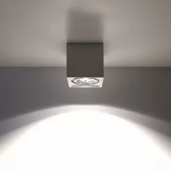 Plafonnier en céramique 1 ampoule 4000K - 14x14x14cm Sollux