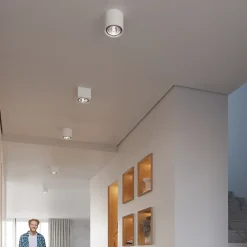 Plafonnier en céramique 1 ampoule 4000K - 14x14x14cm Sollux