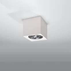 Plafonnier en céramique 1 ampoule 4000K - 14x14x14cm Sollux