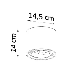 Plafonnier en céramique 1 lampes 14.5x14.5x14cm Sollux