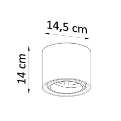 Plafonnier en céramique 1 lampes 14.5x14.5x14cm Sollux