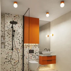 Plafonnier en céramique émaillée/verre 1 lampes 12x16x12cm Sollux