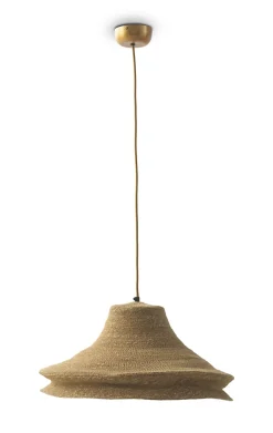 Plafonnier en fibres naturelles tressées