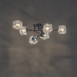 Plafonnier en métal APHYSE à 6 branches