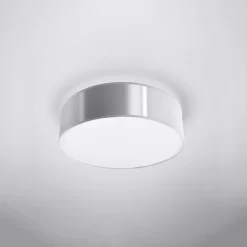 Plafonnier en PVC 2 ampoules 3000K - 35x35x11cm Sollux