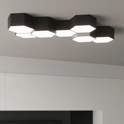 Plafonnier en PVC 2 ampoules 4000K - 30.5x26.5x11.5cm Sollux