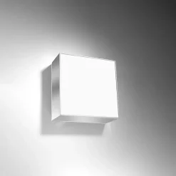 Plafonnier en PVC 1 ampoule 4000K - 25x25x11cm Sollux