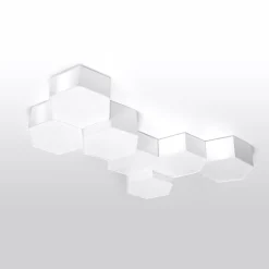 Plafonnier en PVC 2 ampoules 4000K - 30.5x26.5x11.5cm Sollux